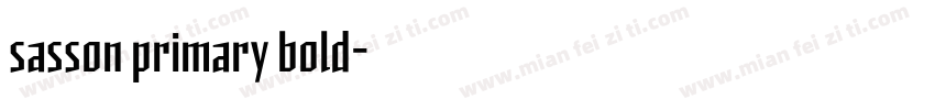 sasson primary bold字体转换